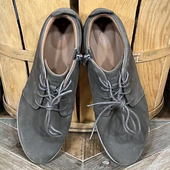 Clarks Unstructured Un Tallara Eva Taupe Nubuck Ankle Booties Boots Women Size 8 - Picture 10 of 12